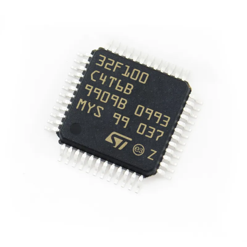 Novos circuitos integrados originais STM32F100C4T6B IC CHIP LQFP-48 Microcontrolador 24MHz