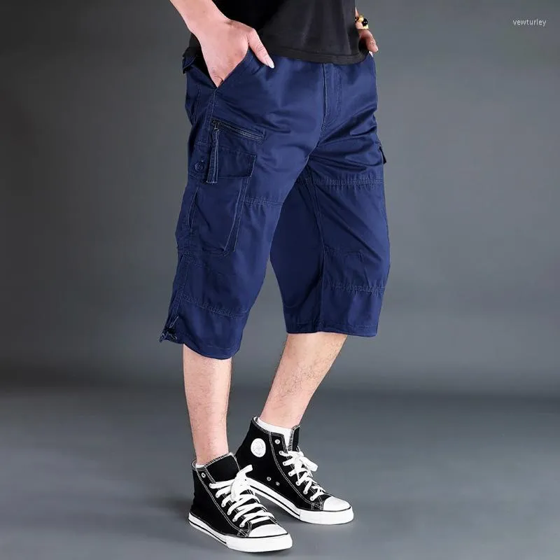 Short maschi di lunghezza di cargo uomo estate in cotone casual multipocche calzoncini pantaloni ritagliati mimetizzati militari 5xl