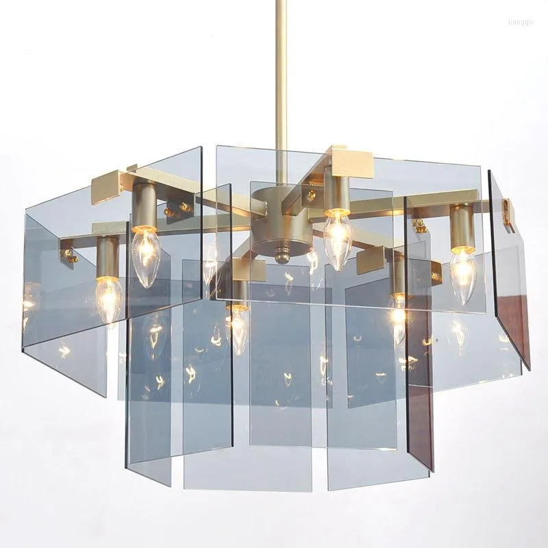 Подвесные лампы Современная светодиодная железа подвесная лампа Light Luster