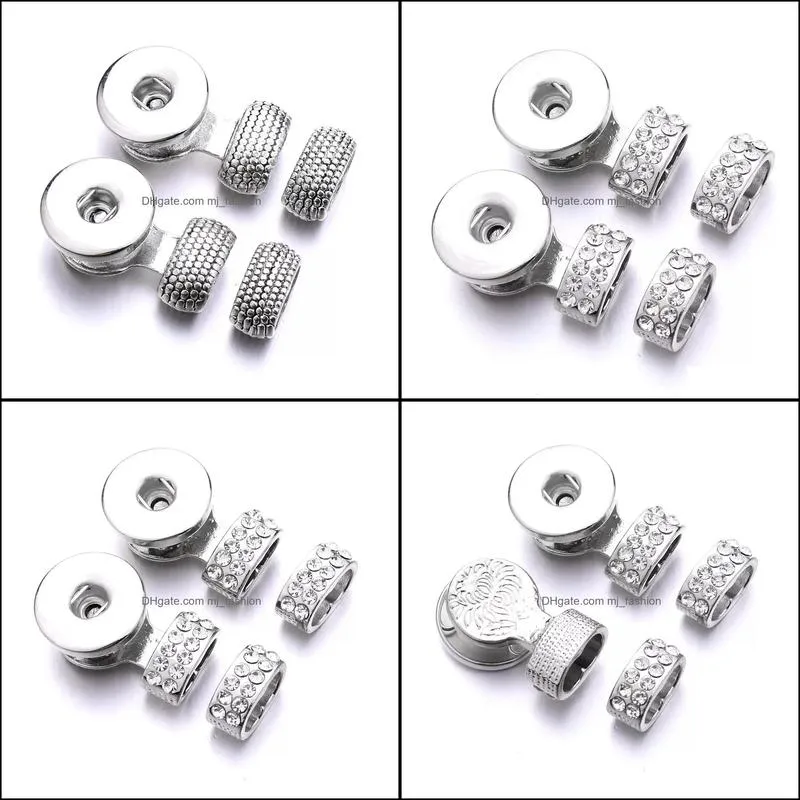 Verschlüsse Haken Sier Metall 18 Mm Ingwer Druckknopf Basis Verschlüsse Anschlüsse Für Diy Snaps Leder Armband Haken Schmuck Machen Accessori Dh0Dj