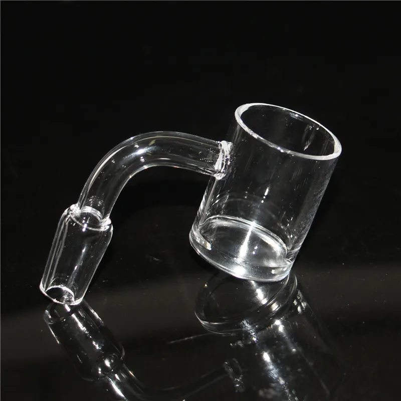 Rökning Domeless Quartz Bangers 4mm Tjock 10mm 14mm Clear Joint 45 ° 90 ° Quartz Banger Dab Nail For Glass Ash Catcher Oil Rig Bong Bong