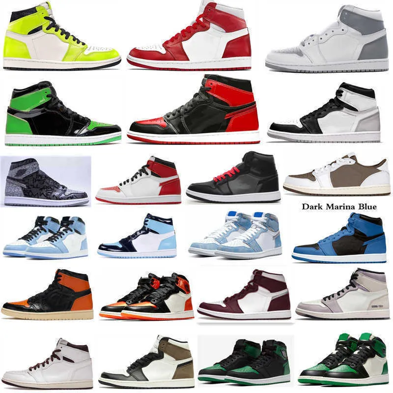 Boots Sandals 1 Stealth Visionaire Stage Haze Mens Basketball Shoes 1s High Mid Low Drainers Patent Green Troud Bred Royal Hyper Toe University