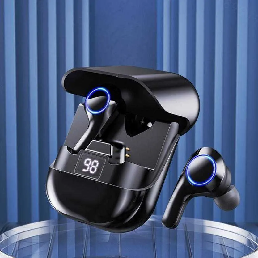 Trådlösa hörlurar Bluetooth -headset Trådlösa öronsnäckor med mikrofoner TWS EARPHONES Sport Waterproof Touch Control Factory Outlet PT08