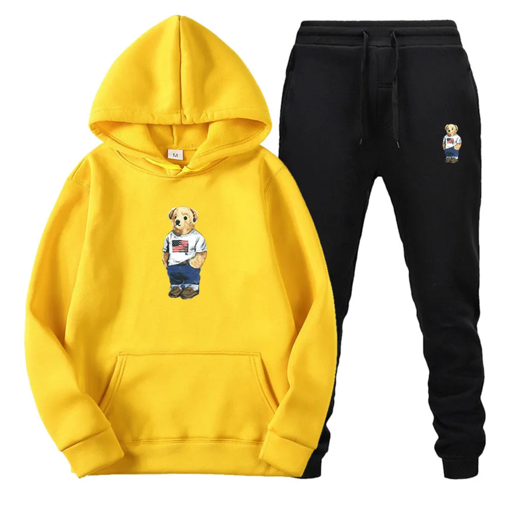 Polo hoodie sales and sweatpants set