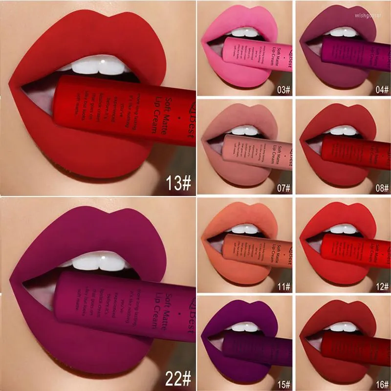 Brillant à lèvres Qi 34 couleurs imperméable mat nu rouge à lèvres Lipkit Pigment rouge foncé noir longue durée femmes maquillage Lipgloss