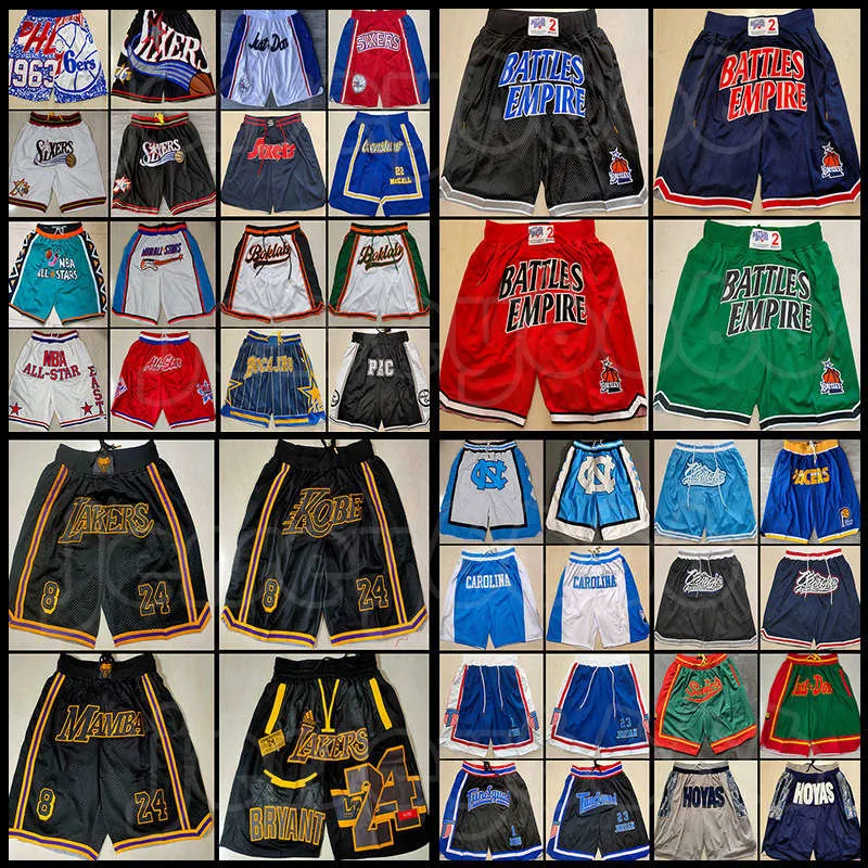 Masculino malha equipe retrocesso apenas don costurado rosto malha shorts de basquete bolsos mitchell ness carolina do norte pantalones de baloncesto batalhas império shorts