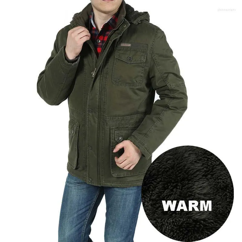 メンズジャケットファッション秋の冬のコートフード付きジャケットメンシックウォームカジュアルパーカミリタリーウインドブレーカー男性服プラスサイズl-8xl