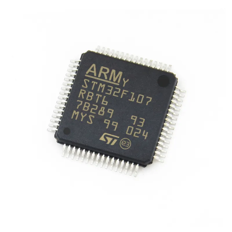 新しい元の統合回路STM32F107RBT6 STM32F107RBT6TR IC CHIP LQFP-64 72MHzマイクロコントローラー