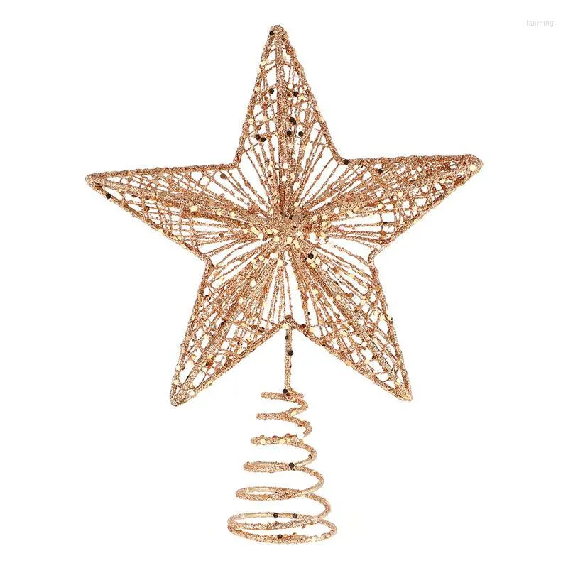 Décorations de noël 1Pc exquis fer Art ornement belle arbre étoile pour fête bricolage accessoires Toppers