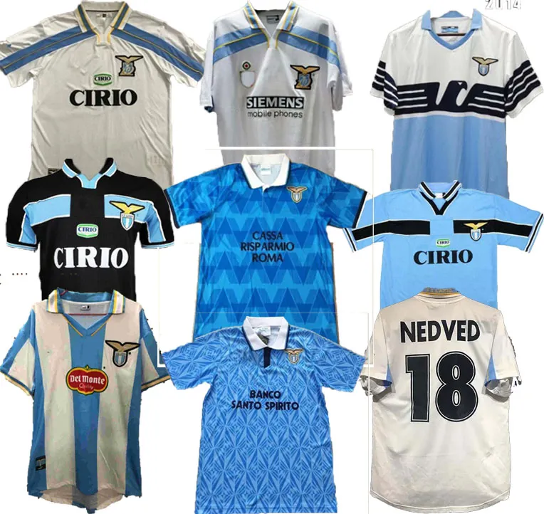 1989 1990 1991 1992 1999 2000 soccer jerseys lazio Retro NEDVED SIMEONE SALAS GASCOIGNE 95 14 15 home away football shirt VERON CRESPO NESTA 91 92 93 98 99