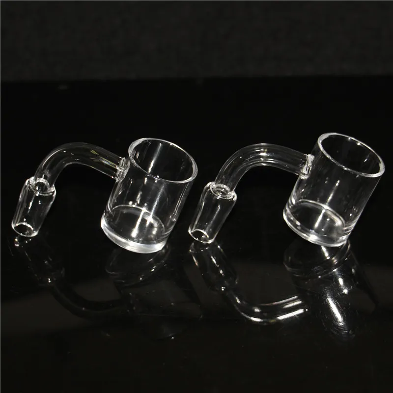 Flat Top 30mm XL Quartz Bangers Smoking 4mm Thick Bottom Domeless Quartz Banger Nail con 10mm 14mm 18mm Femmina Maschio 45 90 Gradi Oil Rigs Water Pipes