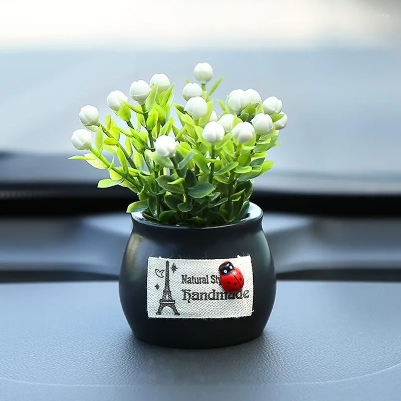 Interior Decorations Car Ornament Simulation Plant Auspicious Fruit Potted Center Console Decoration Products Auto Accessories