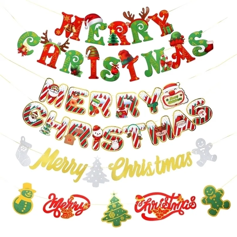 لحفلات أخرى لحفلات عيد الميلاد لافتة لعبة Garland Merry Merry Decoration for Home الحلي الهدية عيد الميلاد Navidad Natal Year 220908