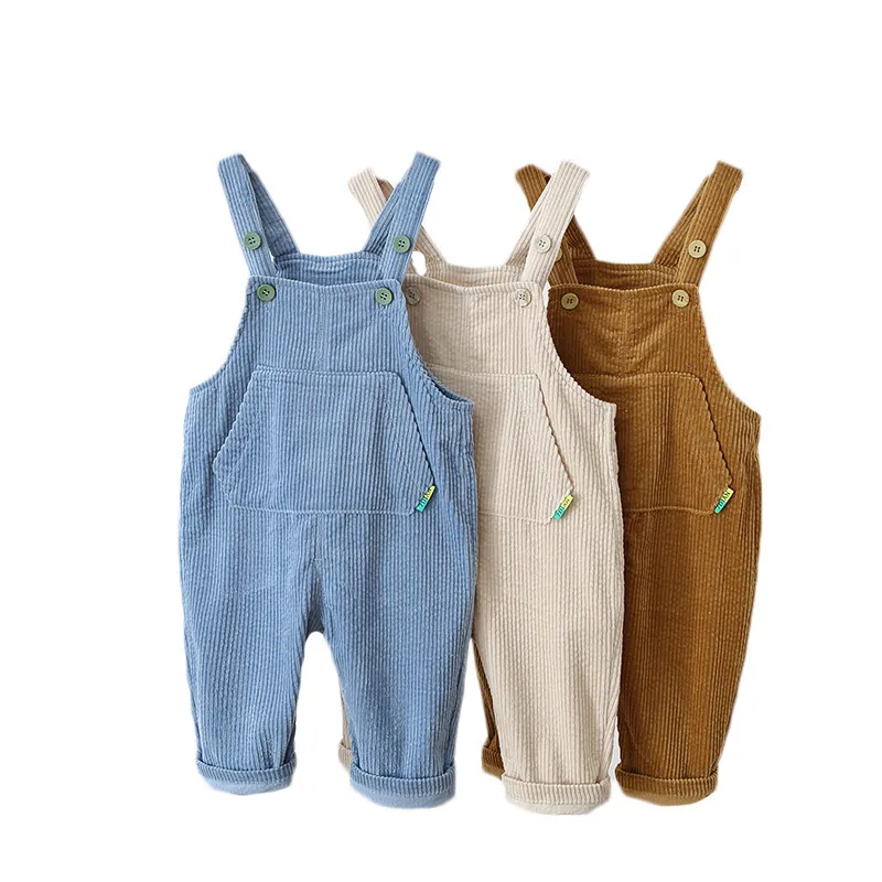 Overalls Lawadka 1-3T Spring Autumn Corduroy Jumpsuit For Kids Fashion Children's Overalls Girls Boys Pants Casual Playsuit Trousers 220909