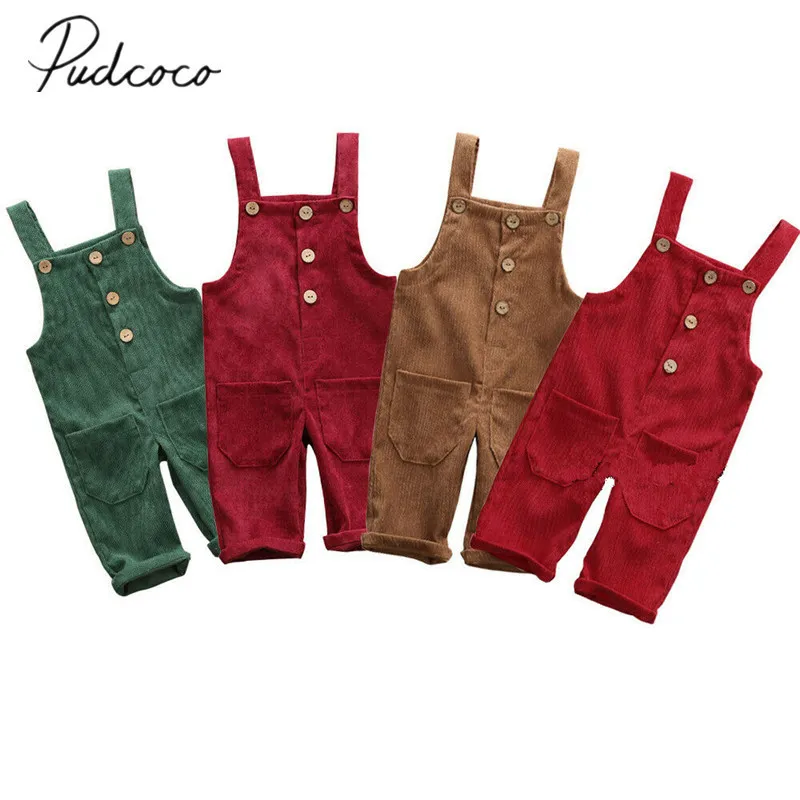 Overalls Baby Summer Clothing Child Boys Toddler Kids Overalls Suspender Trousers Casual Corduroy Baby Bib Pants Solid Outwear 0-5T 220909