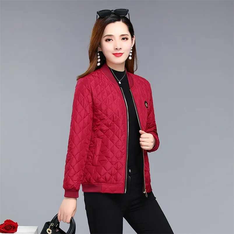 Piumino da donna Parka da donna Primavera Autunno Inverno sottile trapuntato Bomber cappotto Donna basic Parka Capispalla Abbigliamento femminile 220909