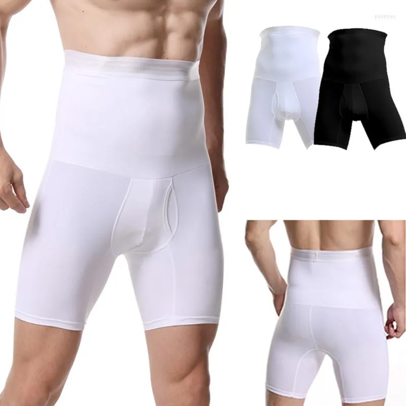 Men's Body Shapers Men Tummy Control Shorts Shapewear High Waist Slimming Underwear Shaper Seamless Abdomen Belly Modeling Boxer Briefs