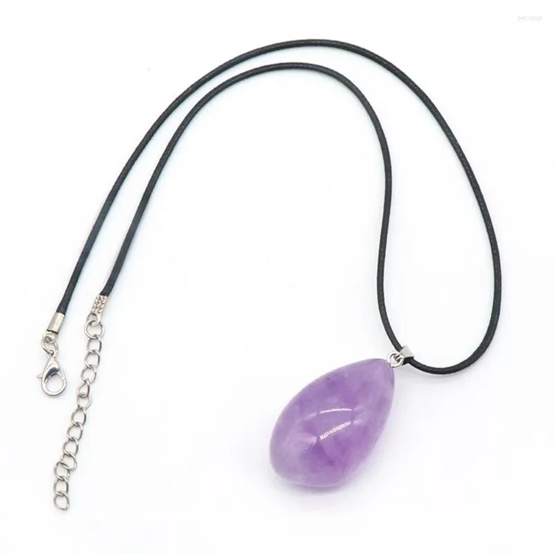 Pendentif Colliers Irrégulière Naturel Amethyst Semi-Précieuse Pierre Boutique Poli Mode Charme Collier DIY Dames Bijoux Cadeau