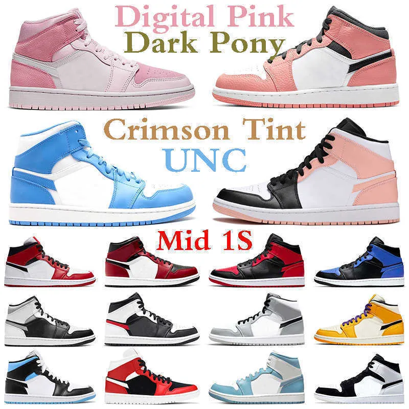 Boots Sandals Jumpman 1 Mid Basketball Shoes 1s Men Women Chicago Black Toe Bred Hyper Royal Digital Pink Quartz Diamond Unc South Beach Crimson