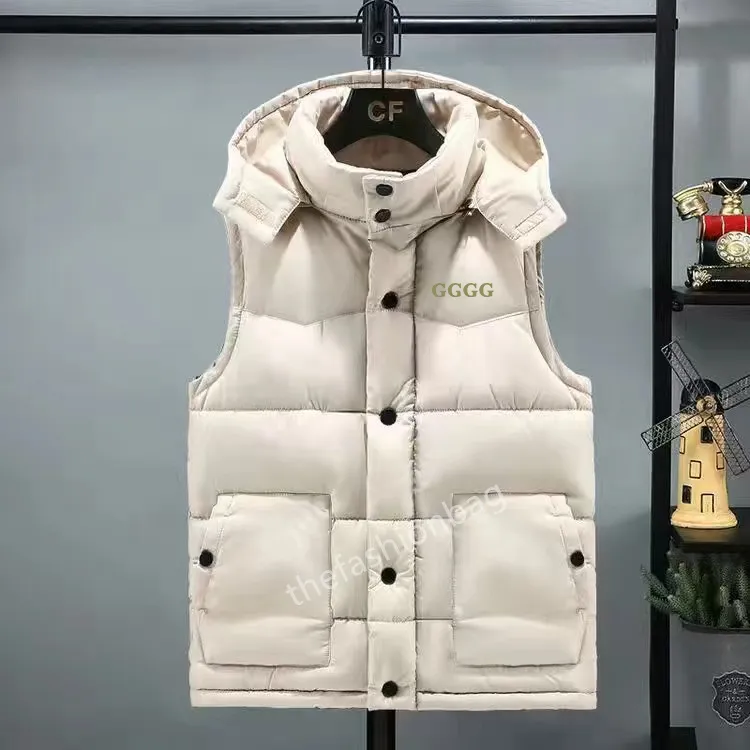 Men'sandwomens Vests Tankop Jacket mode kort huva tankar långa smala fittop zipjacket trench pock ficka överdimensionerade män kvinnor termaljacket s-5xl