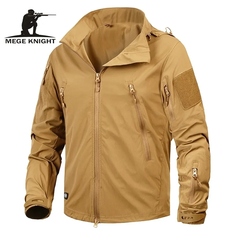 Мужские куртки Mege Brand Clothing осень мужская куртка оболочка военная одежда тактическая одежда армия США дышащая нейлоновая лампа 220909