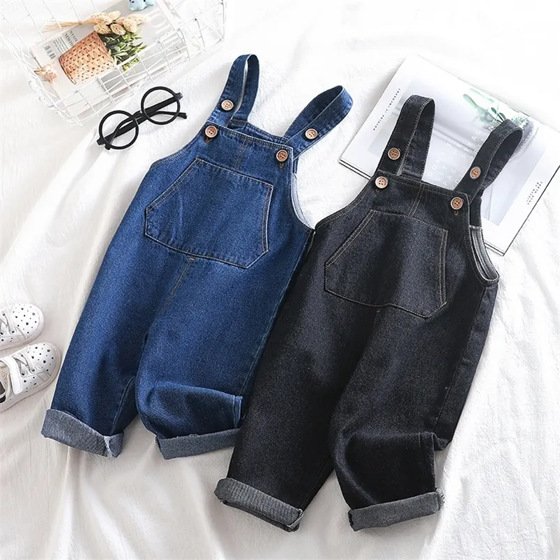 Overallis Diimuu baby barn pojkar kläder flickor småbarn overaller denim byxor jumper spädbarn barn jumpsuits byxor dungarees playsuits 220909