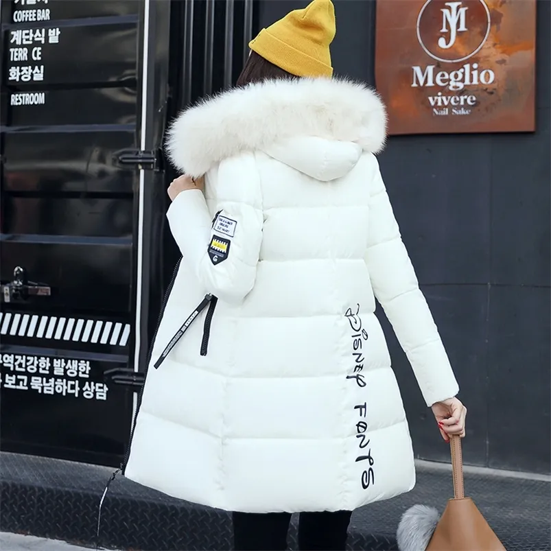 Mulheres de parkas parka parka feminino casacos de inverno comprido algodão casual jaquetas com capuz mulheres mulheres grossas quentes de inverno parkas fêmea casaco 220909
