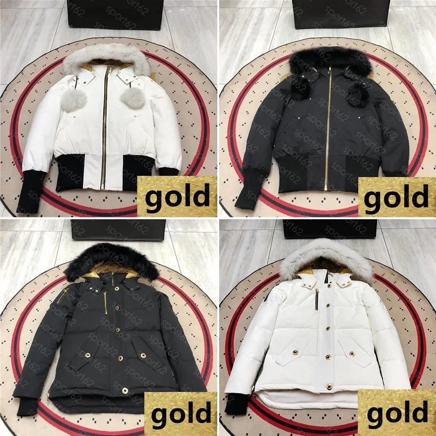 Dames donsjack Parka gouden badge Warm houden winddicht Bovenkleding Jassen Dikker om de kou te weerstaan Winterjas Pluche kraag kwaliteit Overjas zwart gewatteerd jack 2XL