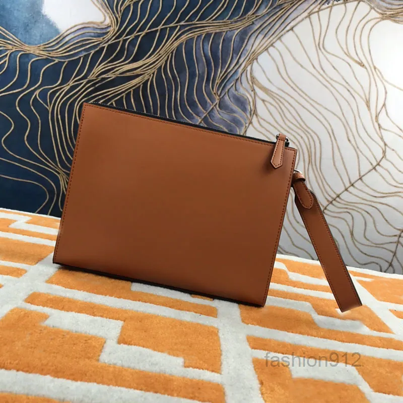 Briefcases Men Hand Bag Fashion CZipper Handbag Purse High Quality Genuine Bags Detachable Chain Handle Card Case Inside Diagonal PocketMul