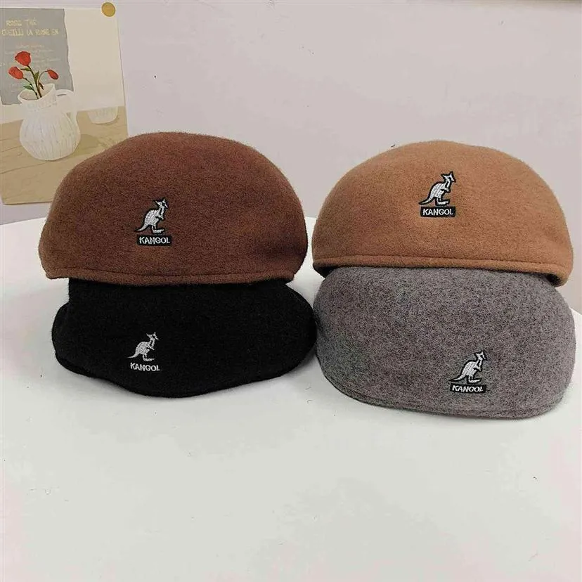 Ball Caps Japanese small head circumference kangol kangaroo anti-wear wool beret female autumn and winter England retro wild forward hat Q07032303