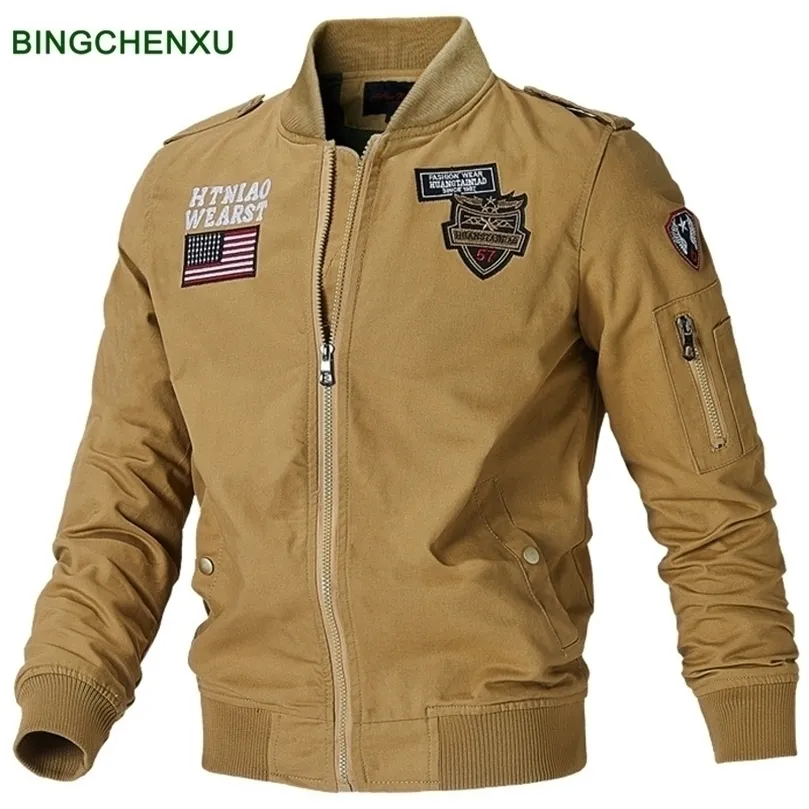 Herren Jacken Herren Bomber Pilot Jacke Winter Parkas Armee Jacken Militär Motorrad Jacke Cargo Oberbekleidung Air Force Pilot Taktische Mantel Mann 220908