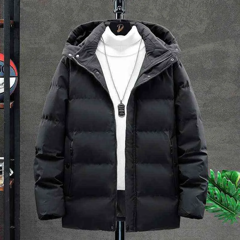 Parkas en duvet pour hommes Manteau d'hiver épais en coton pour hommes outillage veste rembourrée en coton veste courte en coton tendance coréenne pour hommes, plus la taille Y22