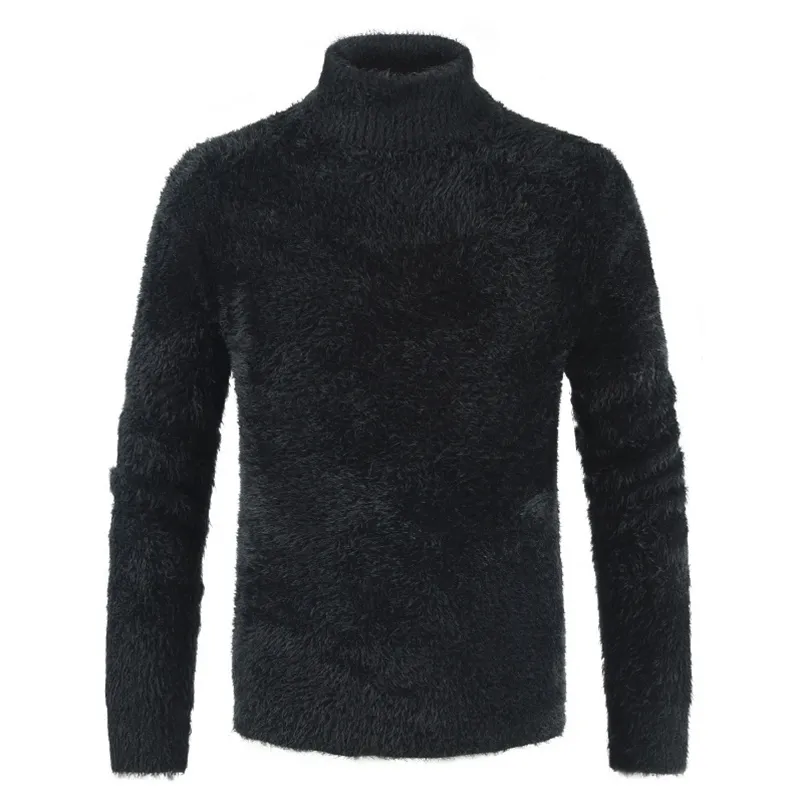 Erkekler Sweaters Sonbahar Kış Erkekleri Belvek Sıcak Erkekler Tiftik Örgü Siyah Külçe Moda Erkek İnce Kalın Yumuşak Yün XXXL 220908