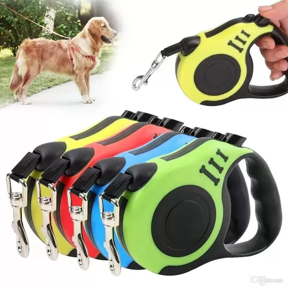 Coleiras retráteis para cães, automáticas, nylon, cachorrinho, gato, corda de tração, animais de estimação, trelas para cães pequenos e médios, fy5415