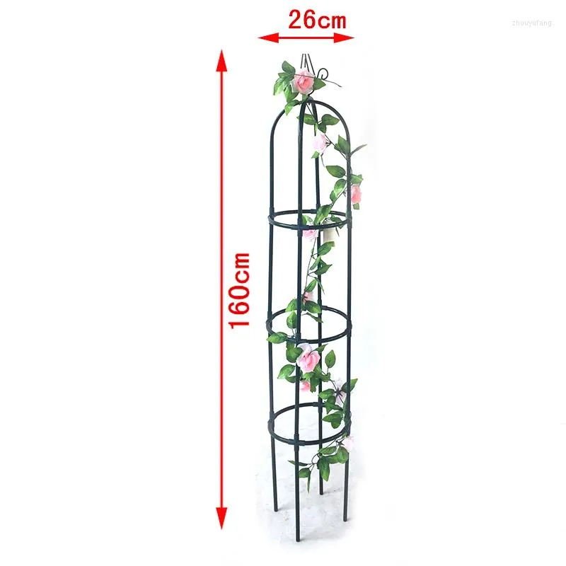 Krokar 63 tums trädgårdsväxt Trellis Metal Flower Support för klättringsvin och växter gröna