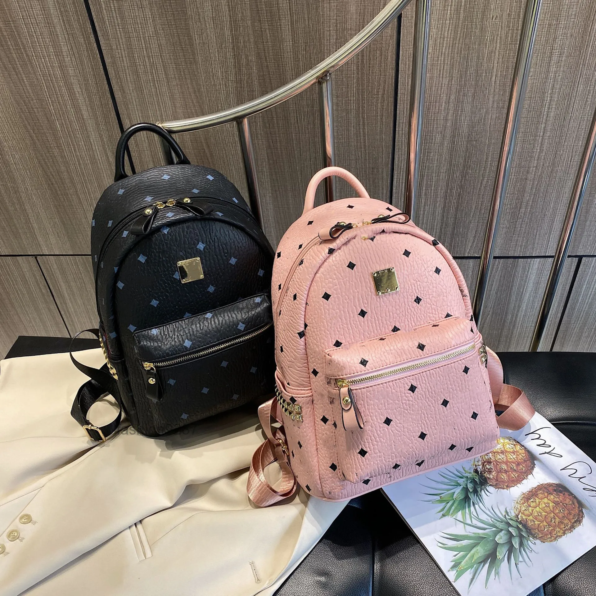 designer bags 2022 X new small backpack BAG Korean version of the diagonal fashion printing dual-use backpack 2022 top quality