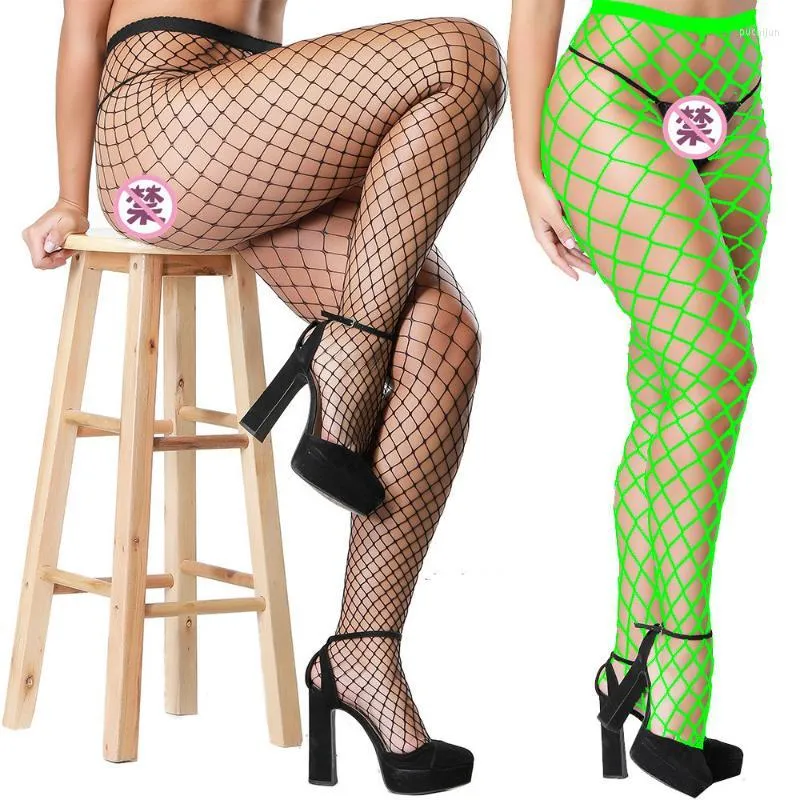 Women Socks & Hosiery Pantyhose Multicolor Fishnet Stockings Colored Small Middle Big Mesh Tights Anti-hook Nylon Visnet PantySocks