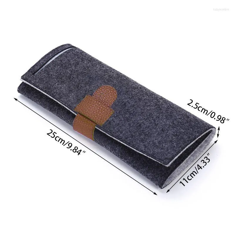 Sieraden zakjes draagbare roll-up vilt roll opbergzak vouwen reis oorbellen kettingen armbanden ringen container