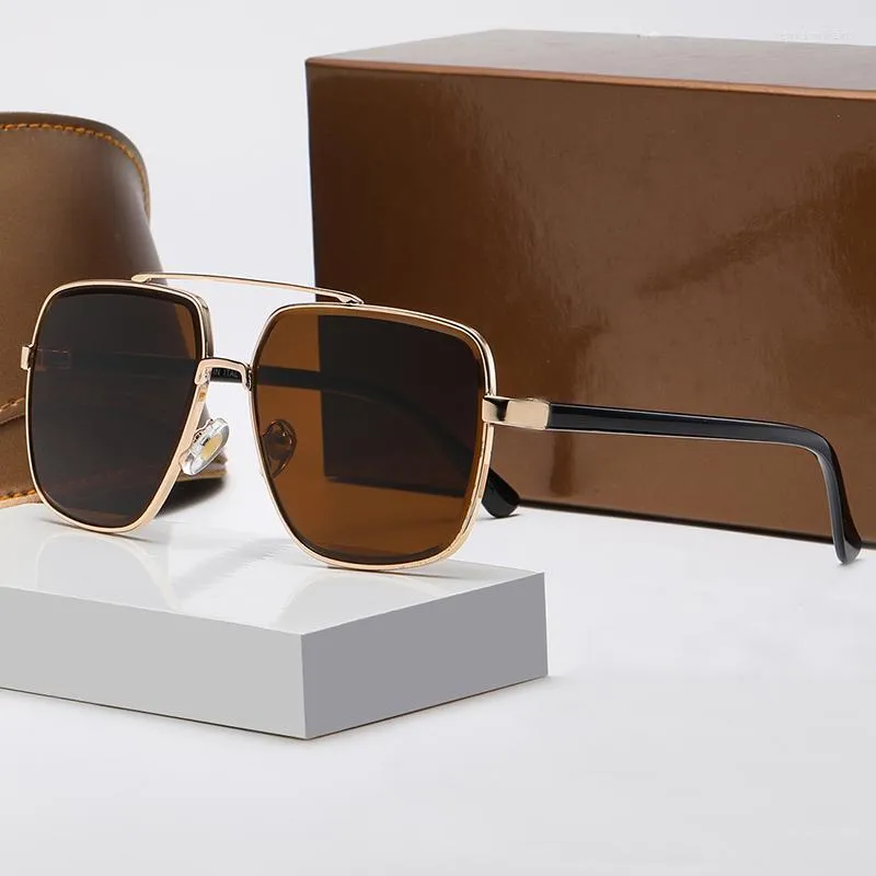 Sonnenbrille Designer Frauen Hohe Qualität Quadratische Metallrahmen Sonnenbrille Männer Brillen Weibliche Gafas