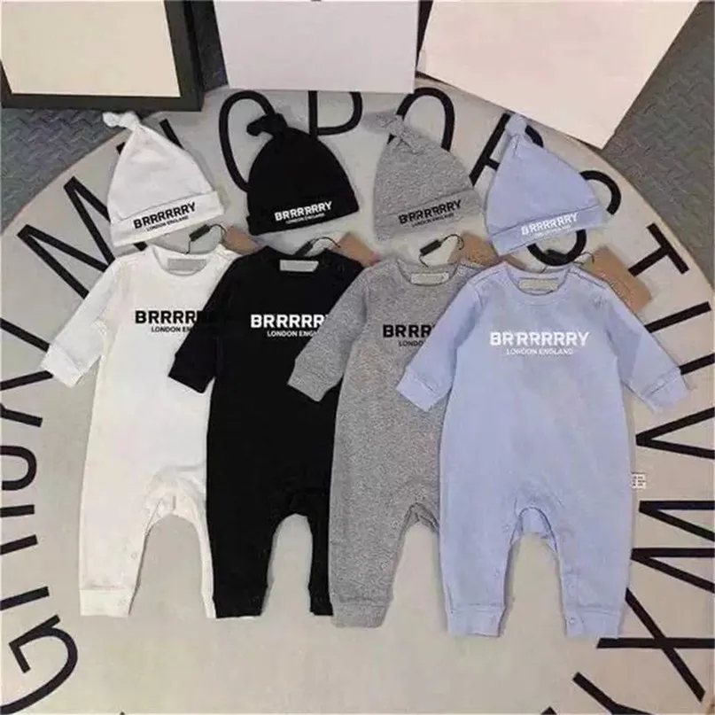 Baby Romper Girl 디자이너 브랜드 편지 의상 작업복 옷 점프 슈트 Kids Bodysuit for Babys 복장 Rompers 복장