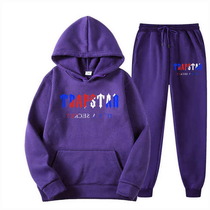 Hoodie Fashionable And Women Trapstar Printed Two Piece Mens Clothing