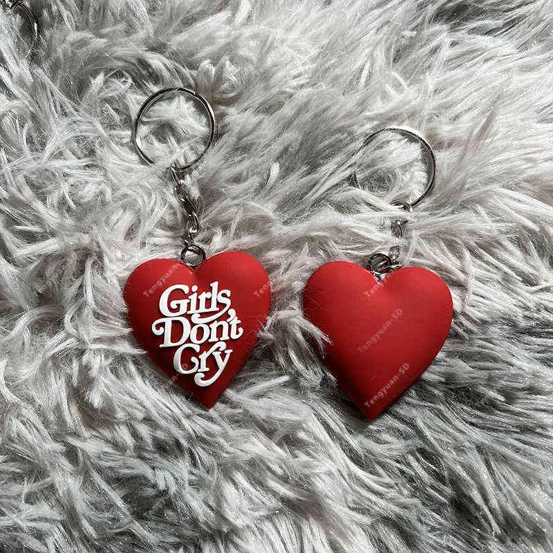 Human made Girls Don’t Cry keychain Red Human Made Pink Love Pride Keychain Pendant For Men And