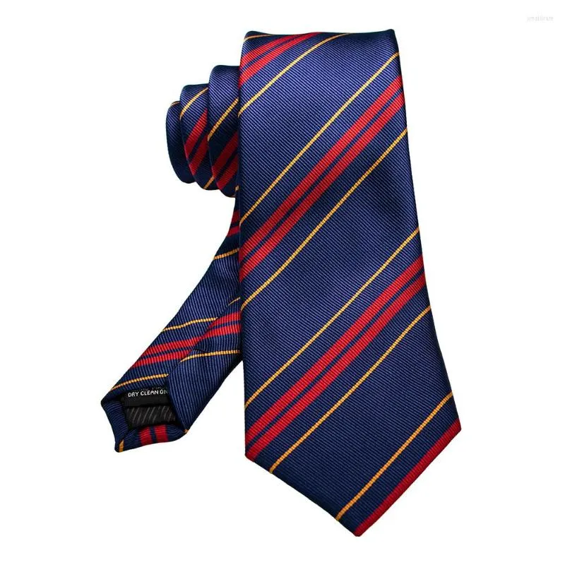 Bow Ties Royal Legion Business Striped For Men Black 8cm Silk Men's Tie Jacquard Necktie Formal Luxury Wedding Neckties Gravatas