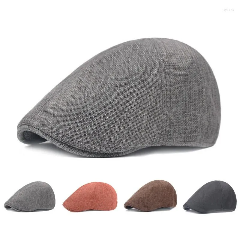 Berets Summer Men Women Casual Beret Hat Fashion Solid Color Flat Cap Sboy Style Gatsby Adjustable Breathable Mesh Caps