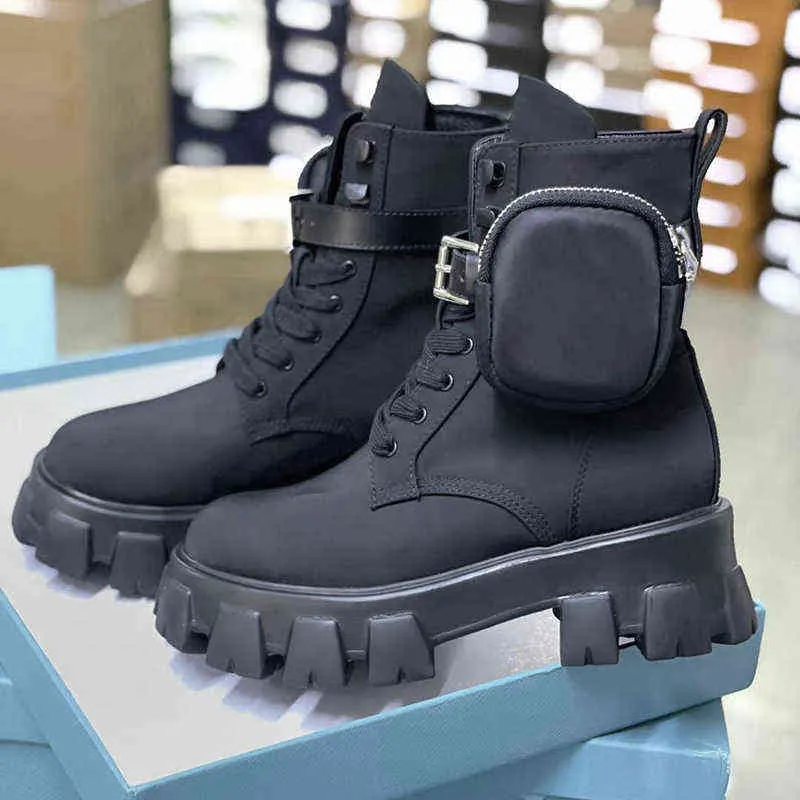 Women Rois Boots Monolith Re-Nylon Boot Ankle Martin Boots military inspired combat boots nylon bouch attached to the ankle with strap w