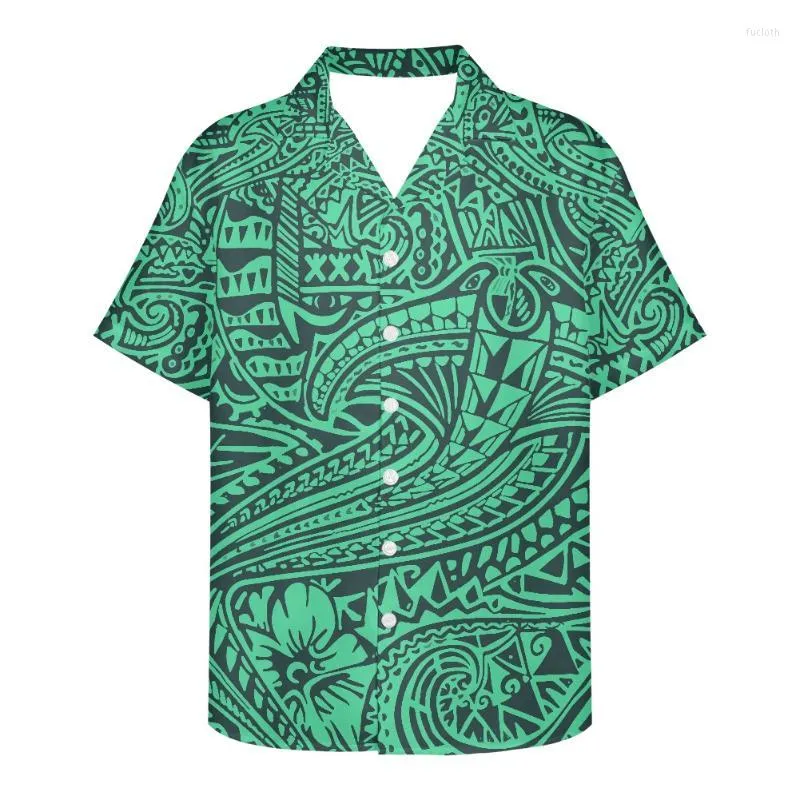 M￤ns casual skjortor m￤n cumagical skjorta m￤n mode t-shirts sommar polyester hawaiian polynesiska stam man b￤r anpassning