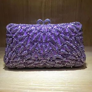 Sacchetti da sera Donne Green Purple Crystal Borse Borse Purna da sposa Fare Giornate Giorna