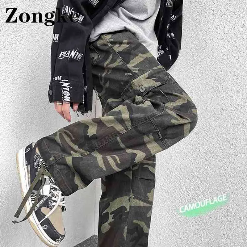 Herrbyxor zongke kamouflage lastbyxor män kläder streetwear mens last byxor camo japanska modebyxor män 3xl 2022 nyanlända t220909