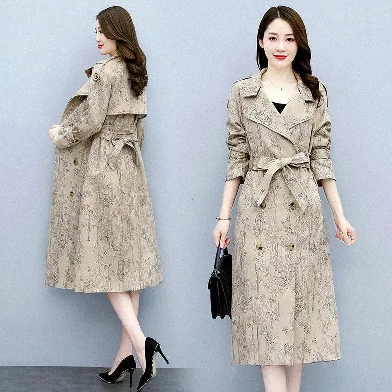 Женские траншеи Coats Женские траншеи Trench Coats осень стиль модный овет