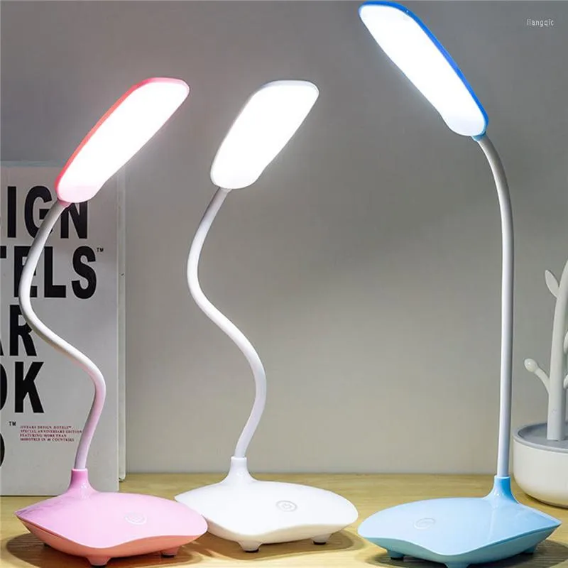 Table Lamps USB Rechargeable Lamp LED Dimmable Desk Reading Light Study Room Office Bedroom Lighting